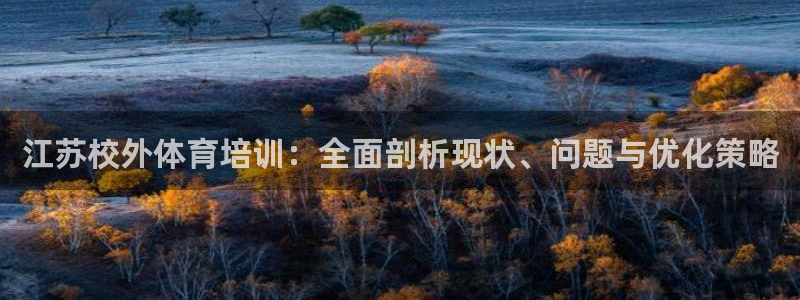 欧陆娱乐登录注册平台官网：江苏校外体育培训：全面剖析