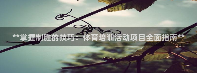 欧陆娱乐怎么注册会员的：**掌握制胜的技巧：体育培训