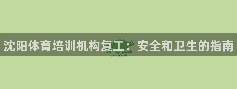 欧陆娱乐能不能玩手游：沈阳体育培训机构复工：安全和卫