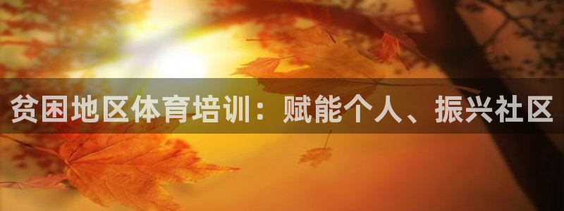 欧陆娱乐计划预测软件下载：贫困地区体育培训：赋能个人